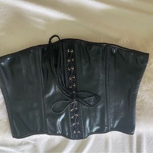 SEVEN TIL MIDNIGHT Black Corset Top SIZE L